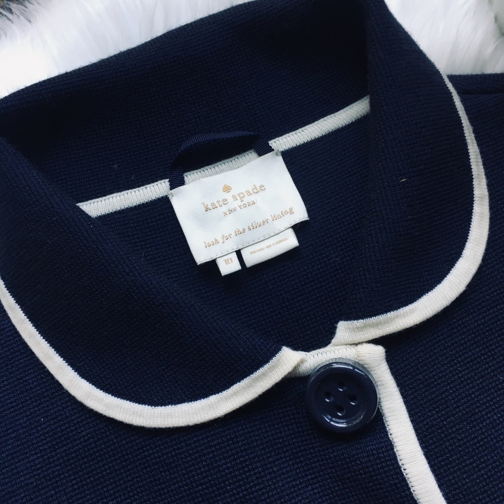 KATE SPADE Wool Mayson Sweater Jacket Blazer 10 - Picture 8 of 8